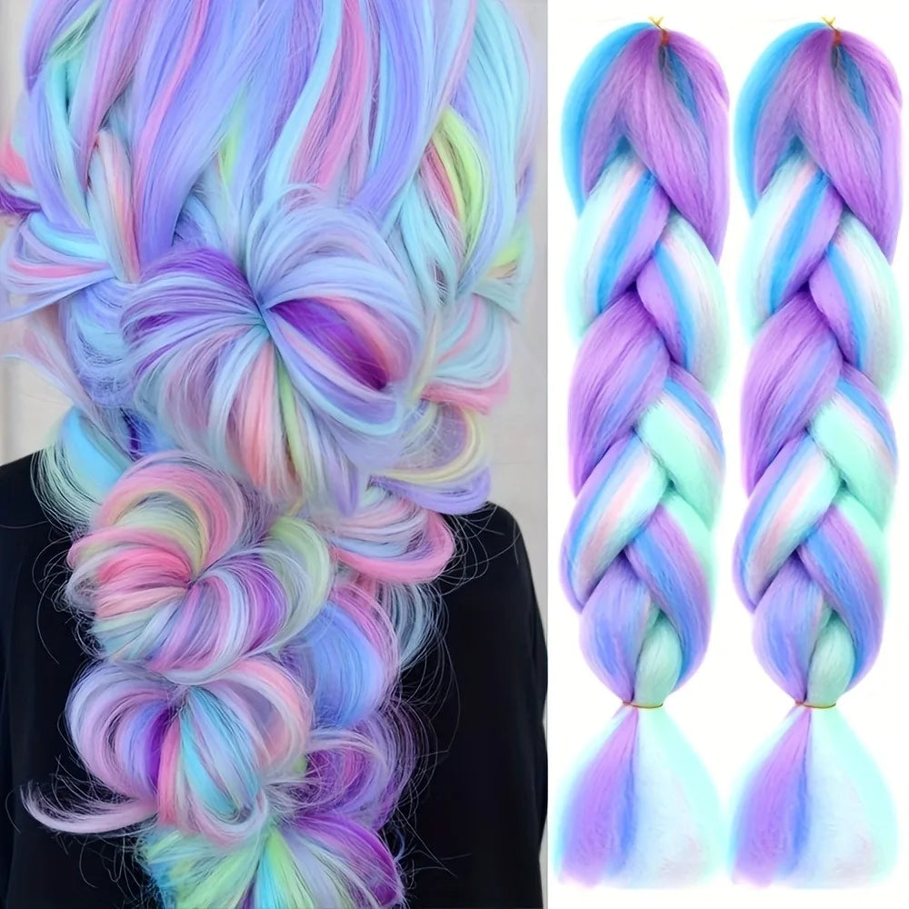 24 Inch Long Synthetic Braiding Hair Extensions-0