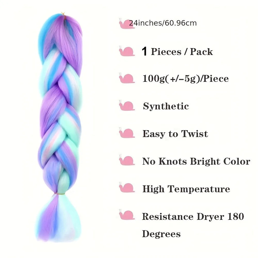 24 Inch Long Synthetic Braiding Hair Extensions-3