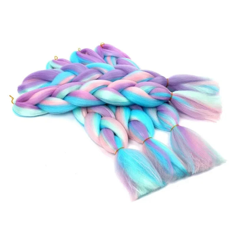 24 Inch Long Synthetic Braiding Hair Extensions-4