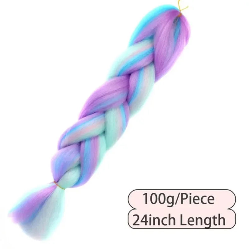 24 Inch Long Synthetic Braiding Hair Extensions-5