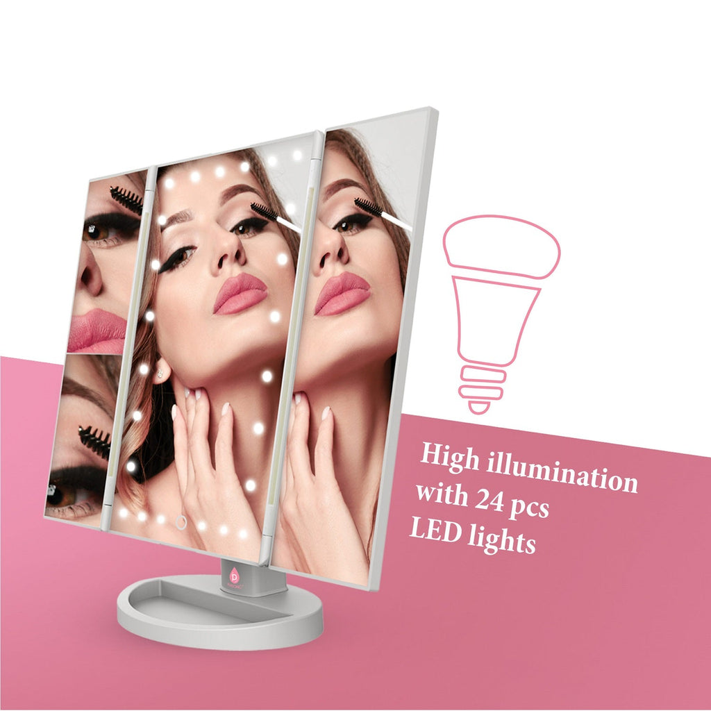 Tri-Fold Vanity Makeup Mirror-4